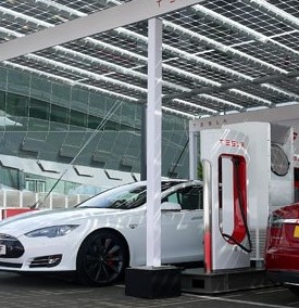 Solar PV EV charging car port