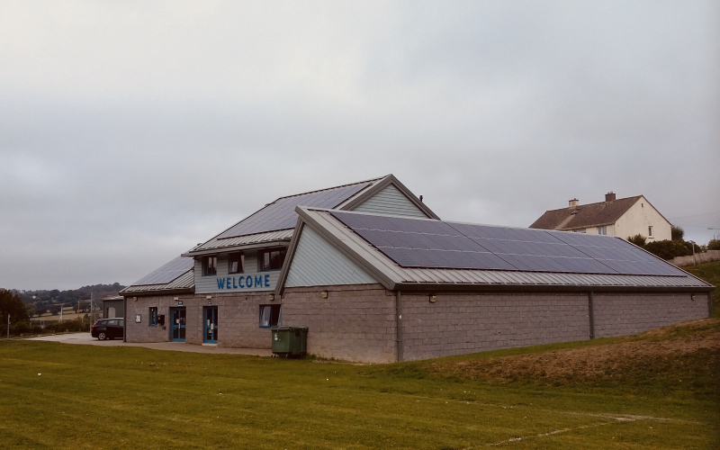 Dracaena center Solar PV on standing seam roof