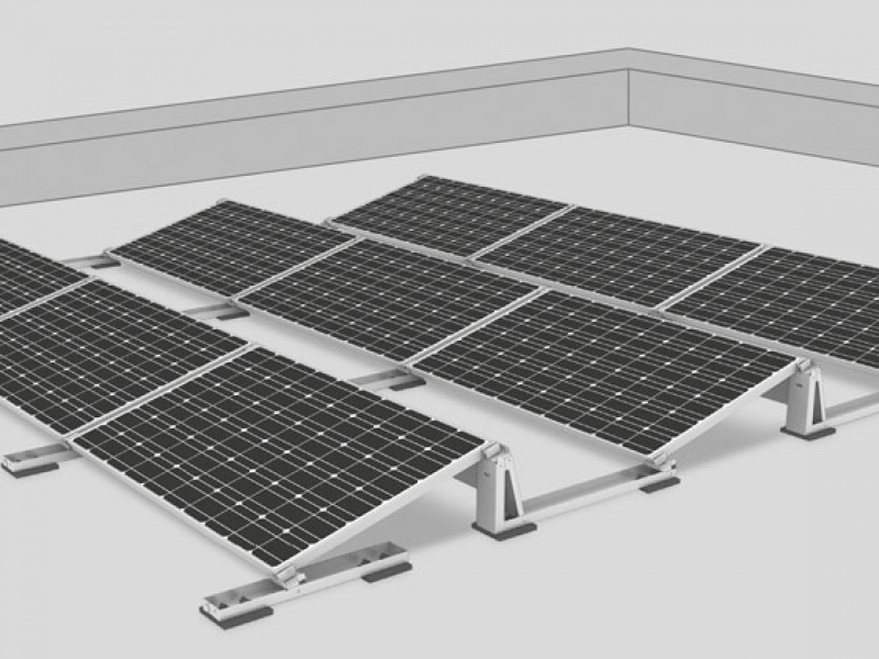 Flat Roof Pv Solar Mounting Structures Aluminum Triangle Solar Brackets Hot Sex Picture 